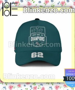 Number 62 Super Bowl LVII Champions Philadelphia Eagles Adjustable Hat