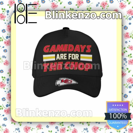 Number 87 Gamedays Are For The Chop Kansas City Chiefs Super Bowl LVII Adjustable Hat a