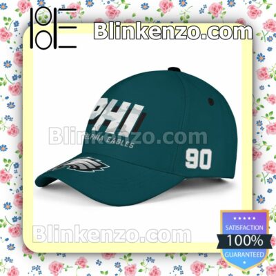 Number 90 Philadelphia Eagles Super Bowl LVII Adjustable Hat