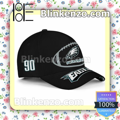 Number 90 Philadelphia Eagles Super Bowl LVII Champs Adjustable Hat