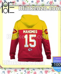 Patrick Mahomes 15 Chiefs 2023 Champions Kansas City Chiefs Pullover Hoodie Jacket b