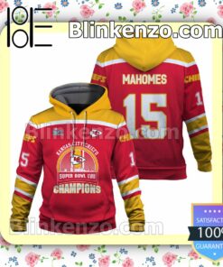 Patrick Mahomes 15 Chiefs Team Kansas City Chiefs Pullover Hoodie Jacket