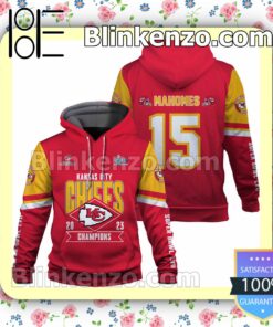 Patrick Mahomes 15 Kansas City Chiefs Pullover Hoodie Jacket