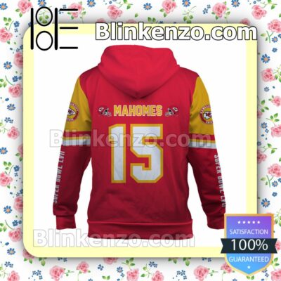 Patrick Mahomes 15 Kansas City Chiefs Pullover Hoodie Jacket b