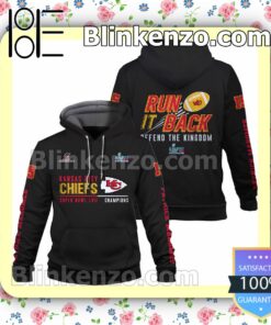 Patrick Mahomes Run It Back Defend The Kingdom Kansas City Chiefs Pullover Hoodie Jacket