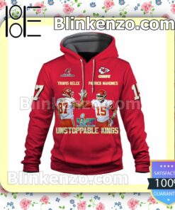 Patrick Mahomes Travis Kelce Kings It Is Mahomes' House Kansas City Chiefs Pullover Hoodie Jacket a