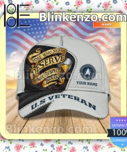 Personalized Us Veteran Department Of The Air Force Those Who Serve Deserve Honor Respect Thanks Sport Hat