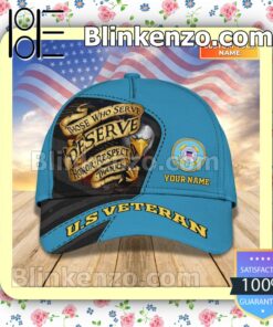 Personalized Us Veteran Us Coast Guard Those Who Serve Deserve Honor Respect Thanks Sport Hat