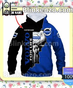 Personalized Volvo For Life Skull Pullover Hoodie Jacket