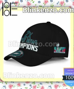 Philadelphia Eagles 2X Super Bowl LVII Champions Adjustable Hat a