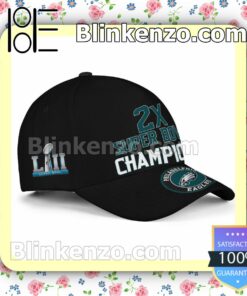 Philadelphia Eagles 2X Super Bowl LVII Champions Adjustable Hat b