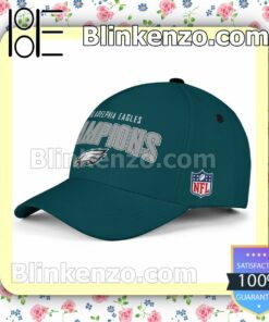 Philadelphia Eagles Champions With Logo Super Bowl Adjustable Hat b