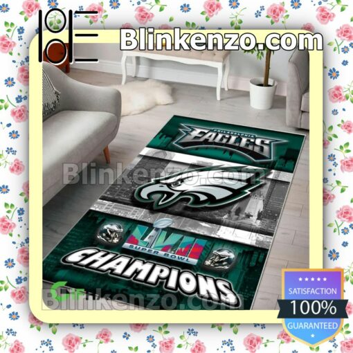 Philadelphia Eagles Lvii Super Bowl Champions Rug Mats b