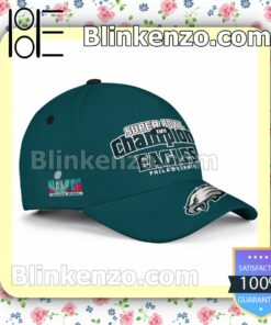 Philadelphia Eagles Super Bowl LVII Champions Adjustable Hat a