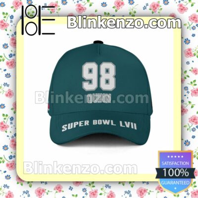 Robert Quinn 98 Philadelphia Eagles 2023 Super Bowl Adjustable Hat