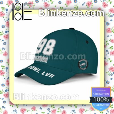 Robert Quinn 98 Philadelphia Eagles 2023 Super Bowl Adjustable Hat b