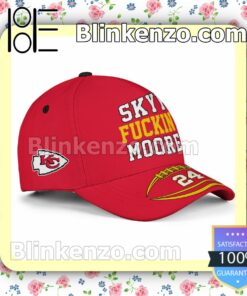 Skyy Fuckin Moore 24 Kansas City Chiefs Adjustable Hat a
