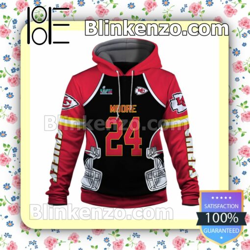 Skyy Moore 24 Go Chiefs Kansas City Chiefs Pullover Hoodie Jacket a