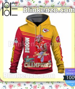 Skyy Moore 24 Kansas City Chiefs AFC Champions Pullover Hoodie Jacket a