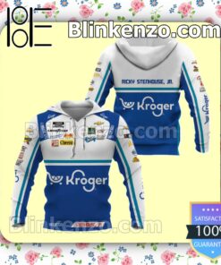 Stenhouse Jr Car Racing Kroger Blue Pullover Hoodie Jacket