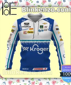 Stenhouse Jr Car Racing Kroger Blue Pullover Hoodie Jacket a