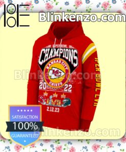 Super Bowl Champions Kansas City Chiefs 2022-2023 Pullover Hoodie Jacket a