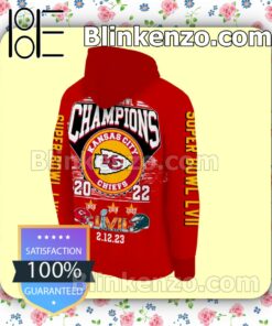 Super Bowl Champions Kansas City Chiefs 2022-2023 Pullover Hoodie Jacket b