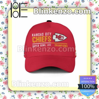 Super Bowl LVII Champions Number 24 Kansas City Chiefs Adjustable Hat b