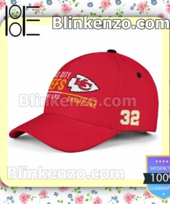 Super Bowl LVII Champions Number 32 Kansas City Chiefs Adjustable Hat