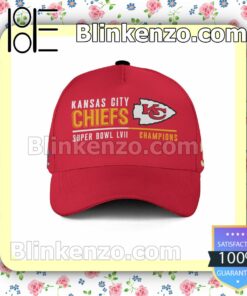 Super Bowl LVII Champions Number 32 Kansas City Chiefs Adjustable Hat b