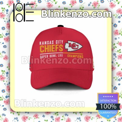 Super Bowl LVII Champions Number 87 Kansas City Chiefs Adjustable Hat b