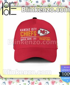 Super Bowl LVII Champions Number 95 Kansas City Chiefs Adjustable Hat b
