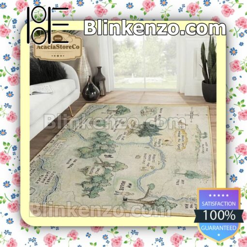 Best Gift The Hundred Acre Wood Map Rug Mats