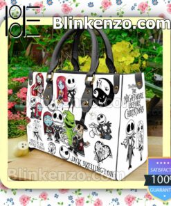 The Nightmare Before Christmas Couple Love Leather Totes Bag