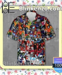 Transformers Characters Hawaii Short Sleeve Shirt a