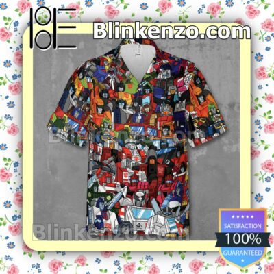 Transformers Characters Hawaii Short Sleeve Shirt a