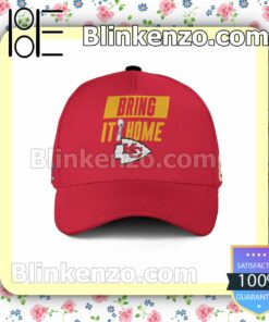 Travis Kelce 87 Bring It Home Super Bowl LVII 2023 NFL Kansas City Chiefs Adjustable Hat b