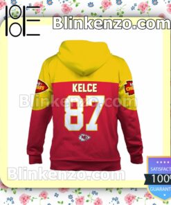 Travis Kelce 87 Chiefs 2023 Champions Kansas City Chiefs Pullover Hoodie Jacket b