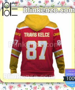 Travis Kelce 87 Chiefs Team Kansas City Chiefs Pullover Hoodie Jacket b