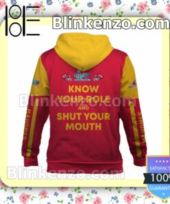 Travis Kelce 87 Kansas City Chiefs Know Your Role And Shut Your Mouth Pullover Hoodie Jacket b