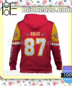 Travis Kelce 87 Kansas City Chiefs Pullover Hoodie Jacket b
