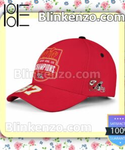 Travis Kelce 87 Super Bowl LVII 2023 Champions NFL Kansas City Chiefs Adjustable Hat b