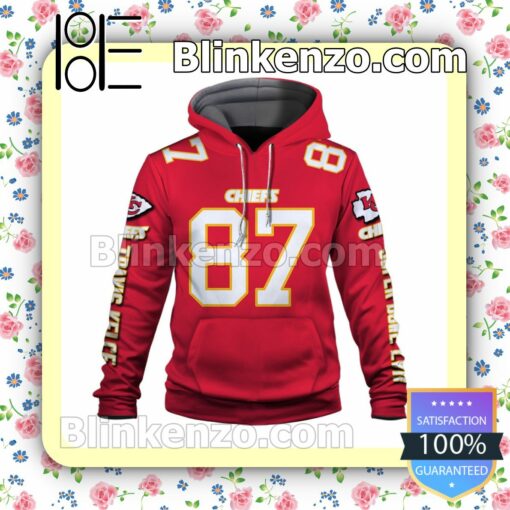 Travis Kelce Beat The Eagles Wear Red Get Loud Kansas City Chiefs Pullover Hoodie Jacket a