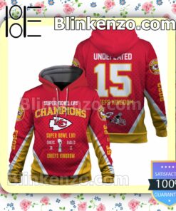 Undefeated Patrick Mahomes 15 Kansas City Chiefs Pullover Hoodie Jacket