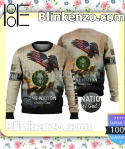 Review United States Army Veteran One Nation Under God Jacket Polo Shirt