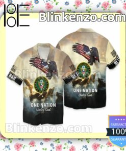 Top Selling United States Army Veteran One Nation Under God Jacket Polo Shirt