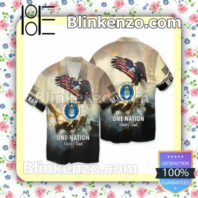 Buy In US Us Air Force Veteran One Nation Under God Jacket Polo Shirt