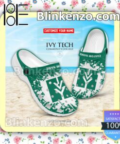 Ivy Tech Community College Logo Crocs Sandals