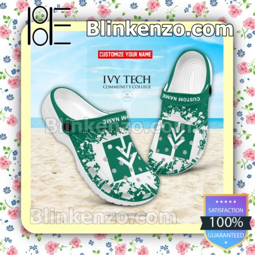 Ivy Tech Community College Logo Crocs Sandals