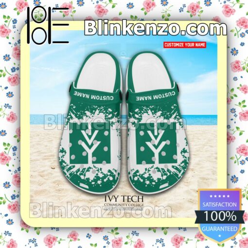 Ivy Tech Community College Logo Crocs Sandals a